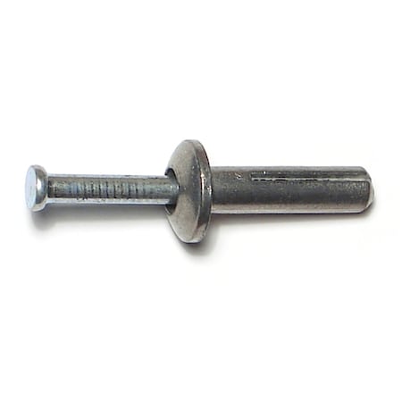 Midwest Fastener Nail Drive Anchor, 1/4" Dia., 1" L, Steel Zinc Plated, 100 PK 04066